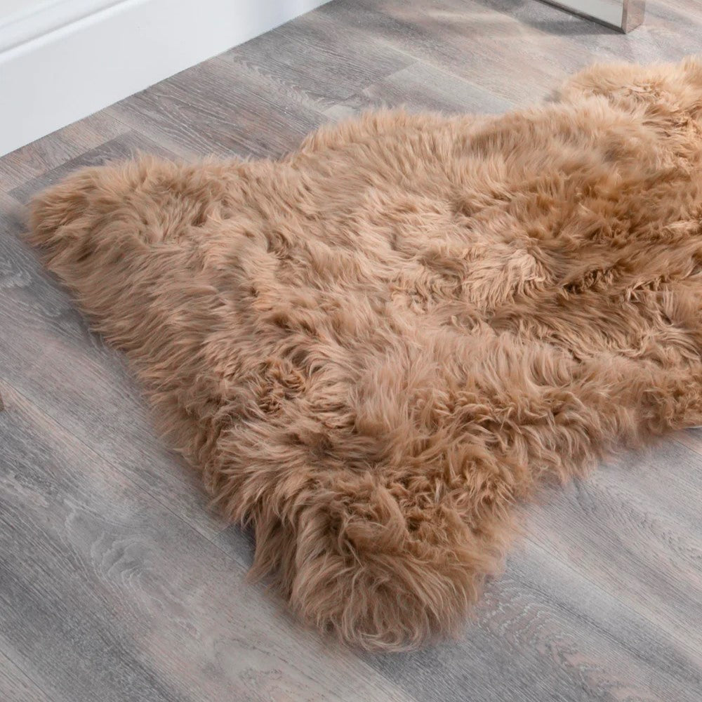 Premium Light Brown Sheepskin Rug